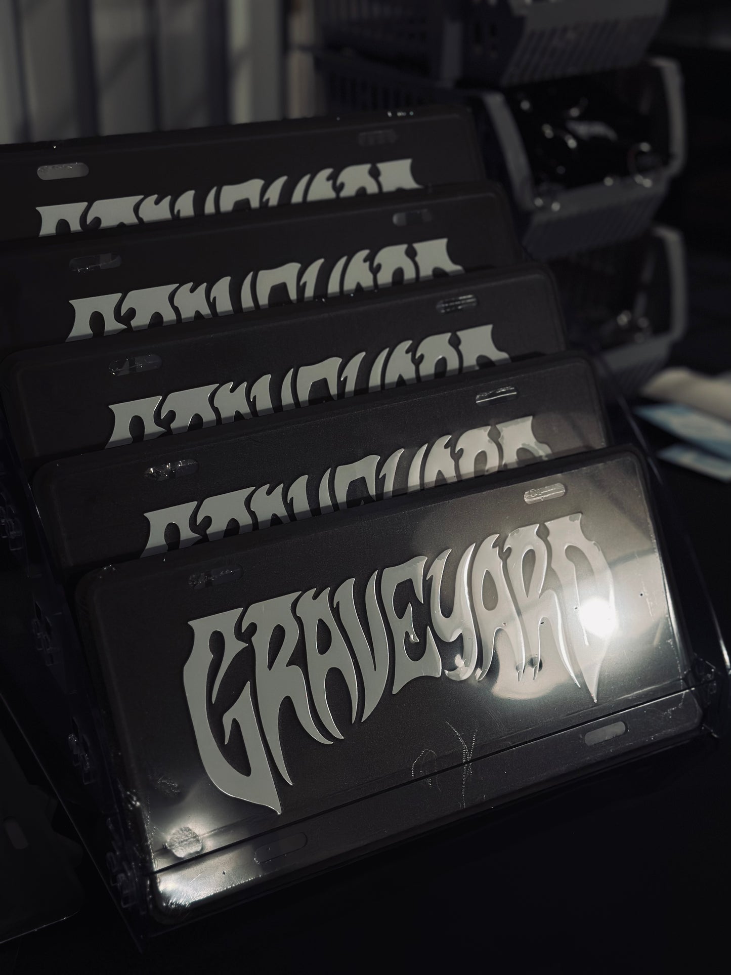 GRAVEYARD LICENSE PLATE